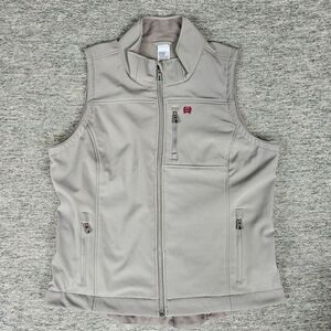 Cinch Embroidered Logo Bonded Concealed Carry Gray Vest Women’s Size XL Full Zip